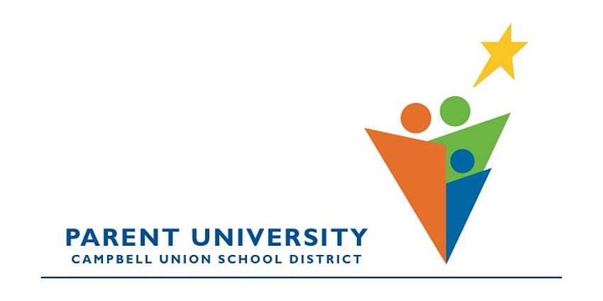 logo with text: Parent University Campbell U.S.D.